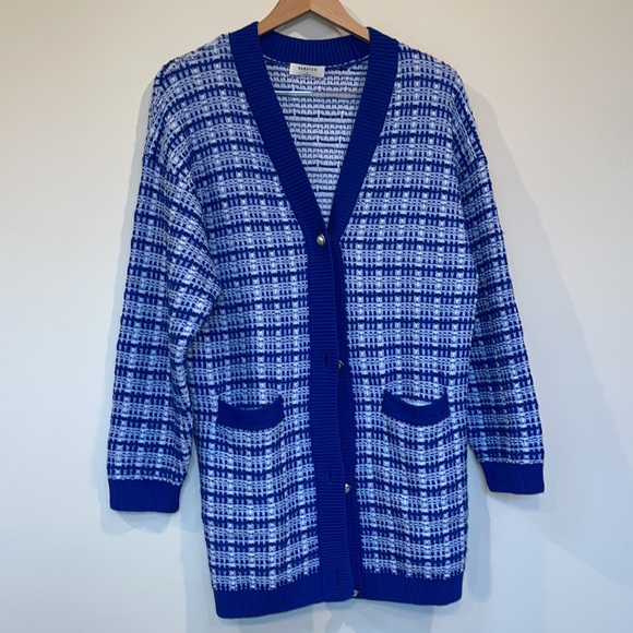 Aritzia Babaton Lacer Cardigan Cornflower/Dark Glimmer - Picture 6 of 11